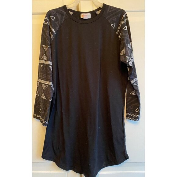 Lularoe Top Baseball Tee 3/4 Sleeve Black XXS Top - Picture 1 of 4